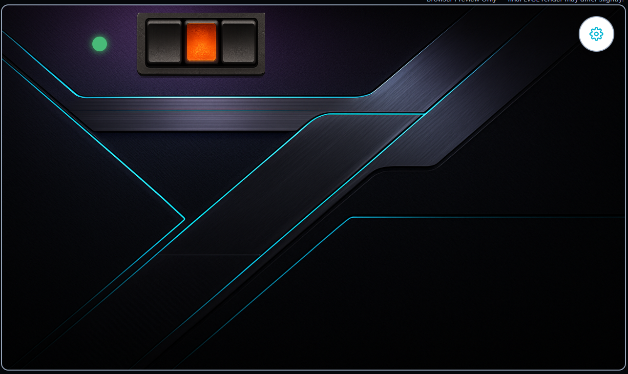 Interactive LVGL composition in the real ForgeUI workflow